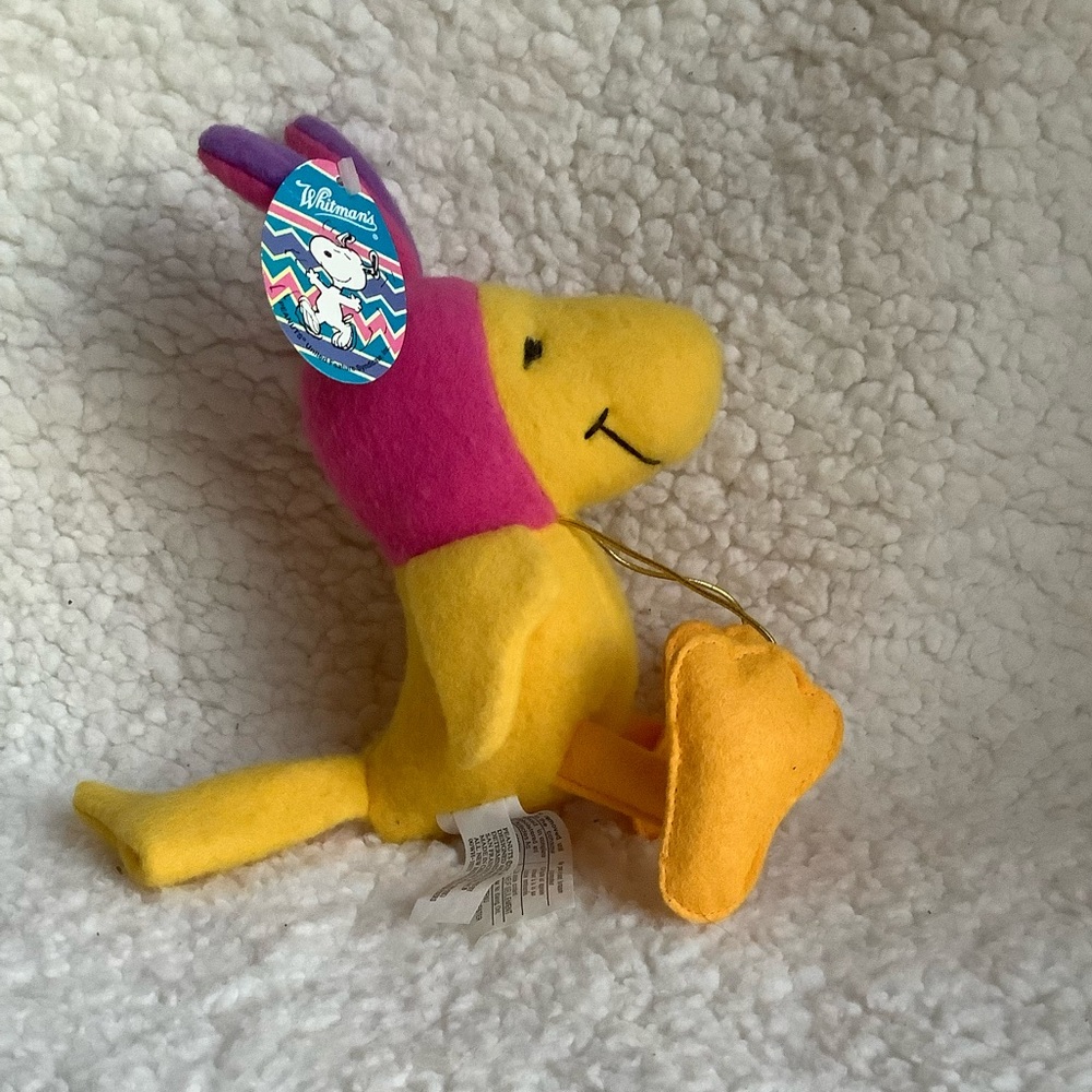 Whitmans Peanuts Plush Woodstock Bird Easter Bunny Ears Stuffed Animal with Tags